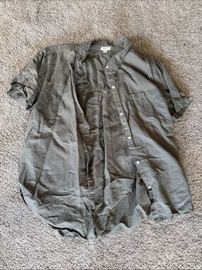 dylan Olive Short-Sleeve Button-Down Shirt